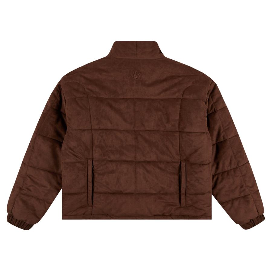 BRONZE 56K FAUX SUEDE PUFFER JACKET ブラウン メンズ BRONZE 56K FAUX SUEDE PUFFER JACKET ブラウン メンズ