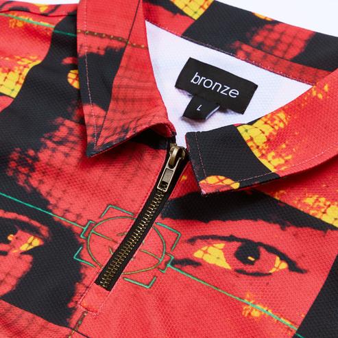 SALE]BRONZE 56K KFACES ZIP POLO レッド メンズ レディース 半袖