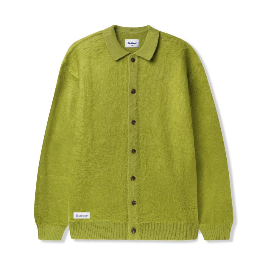 Butter Goods BUTTER GOODS Mohair Button Up Knitted Shirt モス 