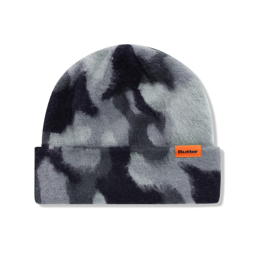 Butter Goods BUTTER GOODS Mohair Camo Cuff Beanie Charcoal メンズ 