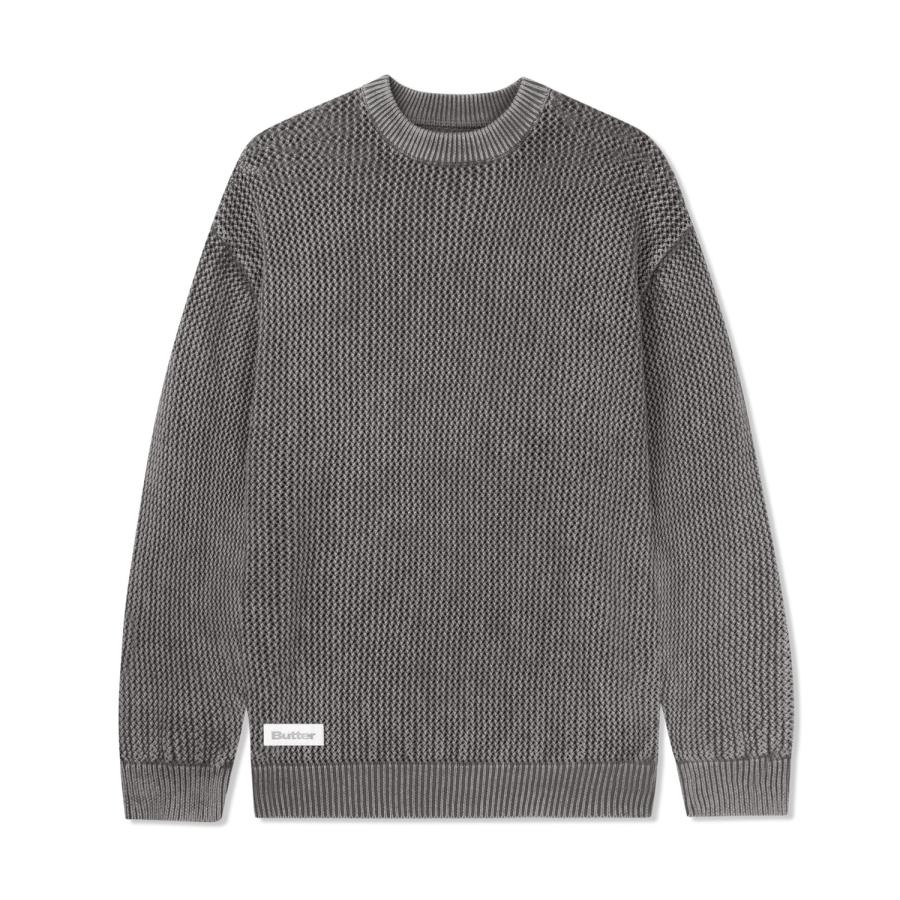 BUTTER GOODS WASHED KNITTED SWEATER ウォッシュドブラウン メンズ レディース ニット バターグッズ