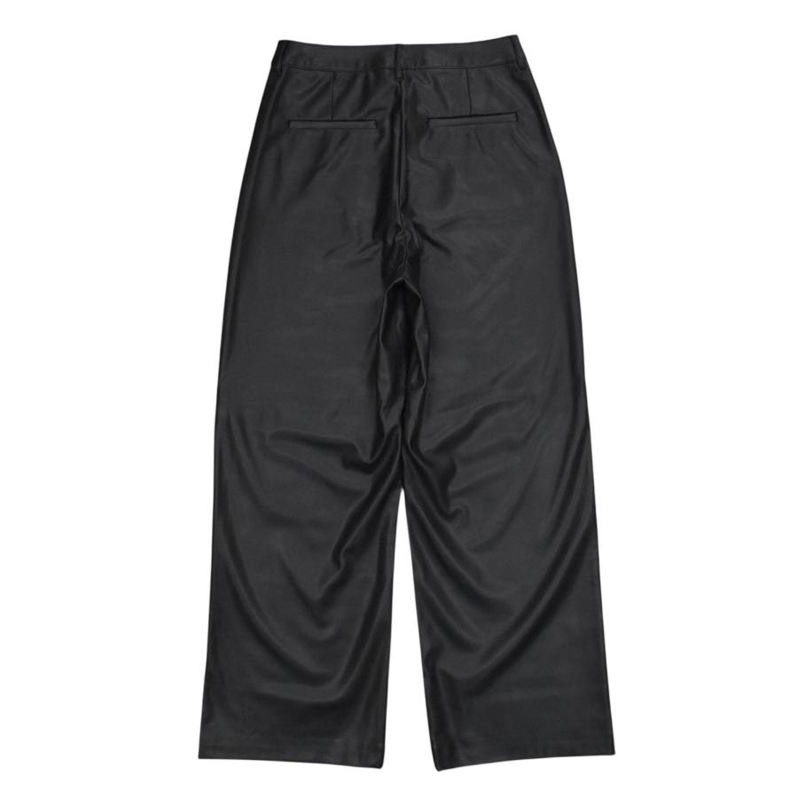 カルバンクライン ブラック バイカー パンツ ストレッチ 光沢 膝ジップ W30 Calvin Klein（カルバン・クライン） Calvin Klein PU Leather Pants