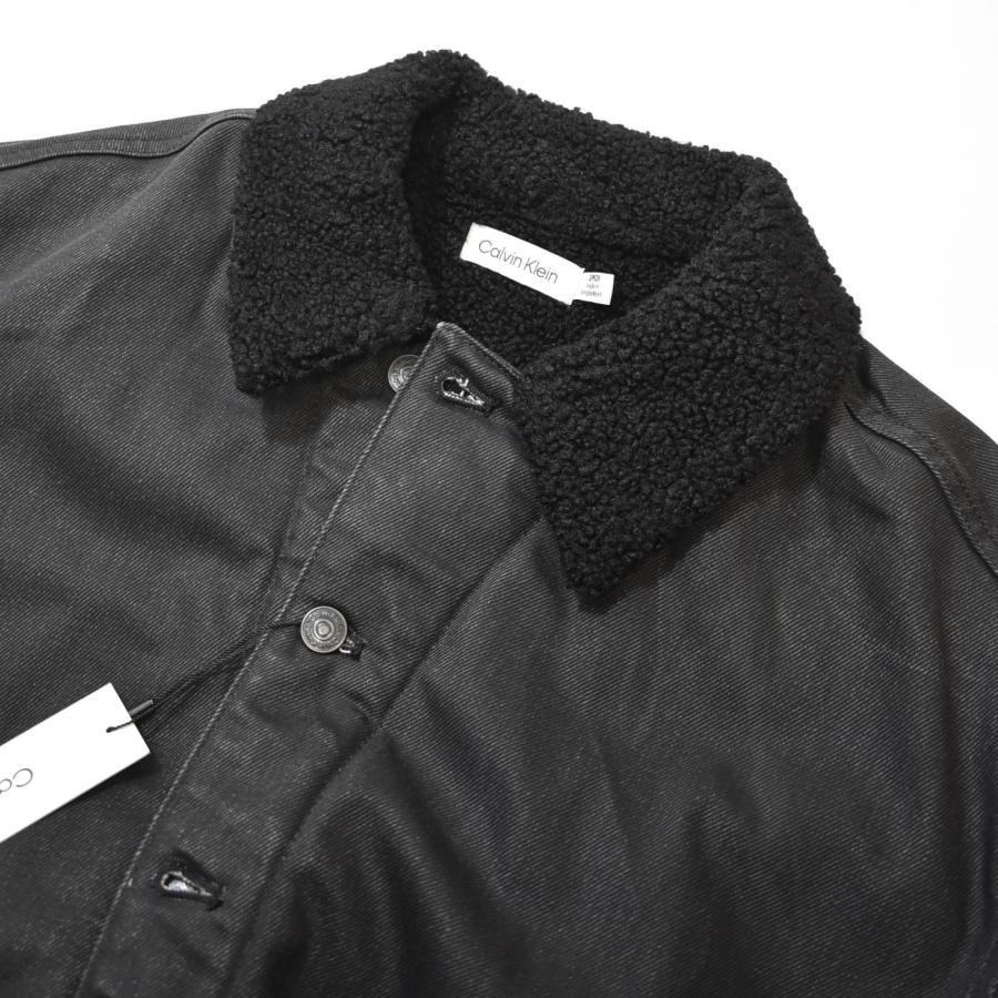 Calvin Klein シェルパライン デニム カバーオール ジャケット Calvin Klein シェルパライン デニム カバーオール ジャケット