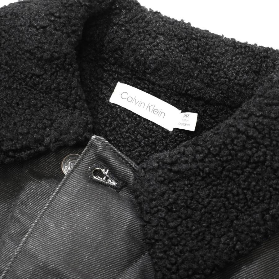 Calvin Klein シェルパライン デニム カバーオール ジャケット Calvin Klein シェルパライン デニム カバーオール ジャケット