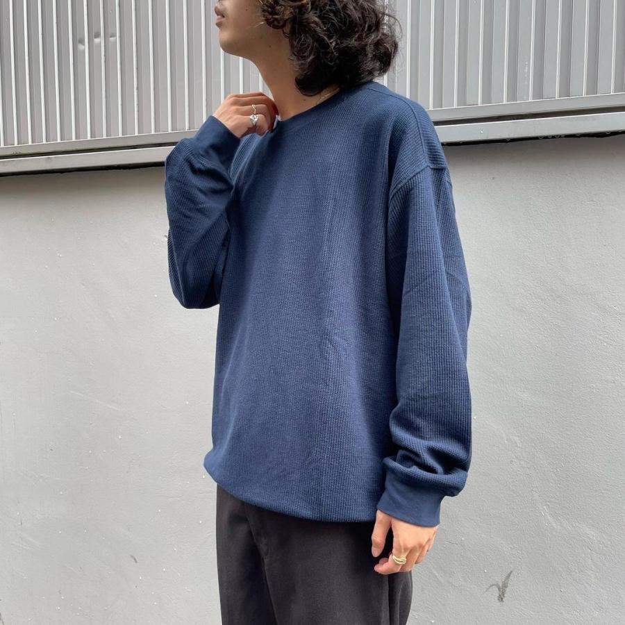 CHARLES RIVER APPAREL ワッフル クルーネック ロングスリーブ ネイビー  メンズ/レディース/トップス/サーマル/ロンT/トレーナー/チャールズリバー｜rawdrip｜07