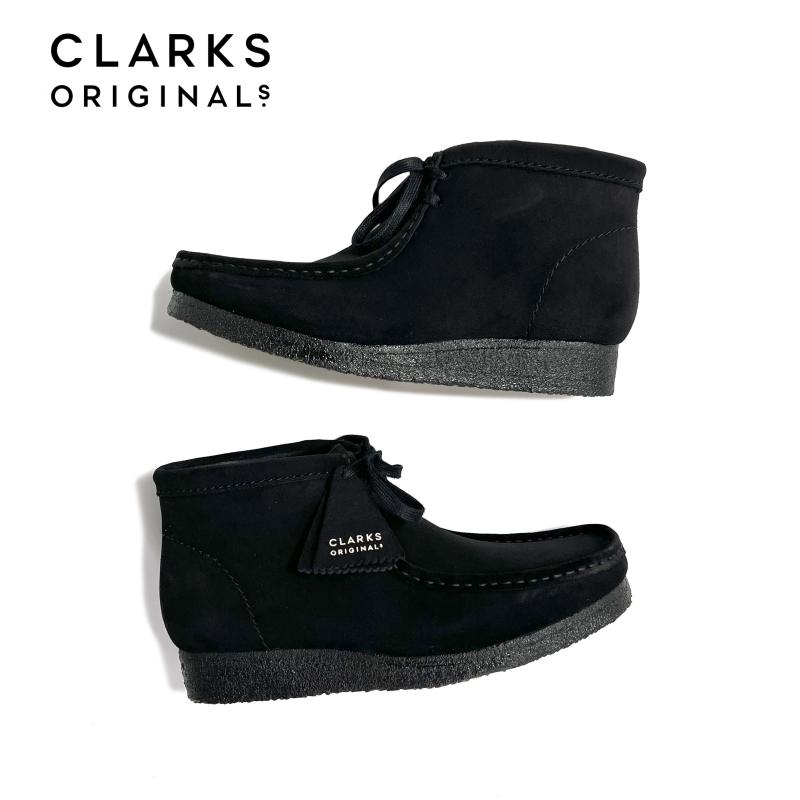 Clarks クラークス ワラビー ブーツ ブラックスエード メンズ
