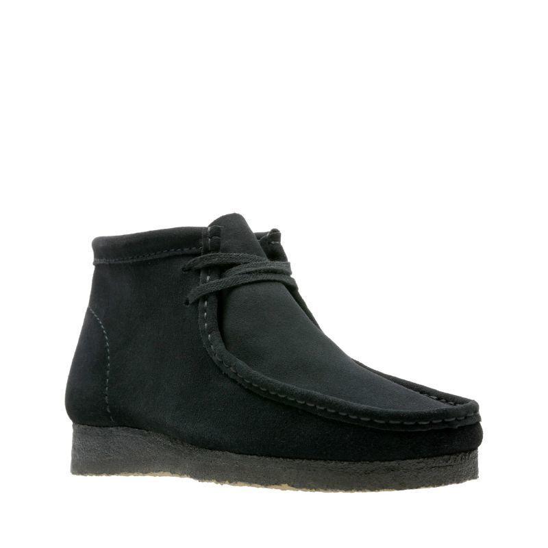 Clarks（クラークス） ワラビー ブーツ ブラックスエード メンズ