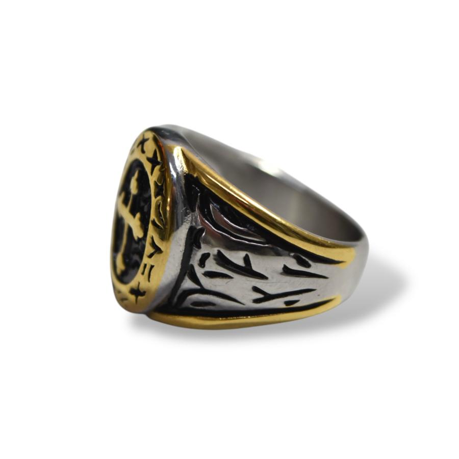 クロスリング シルバー/ゴールド メンズ レディース 指輪 |  | 02