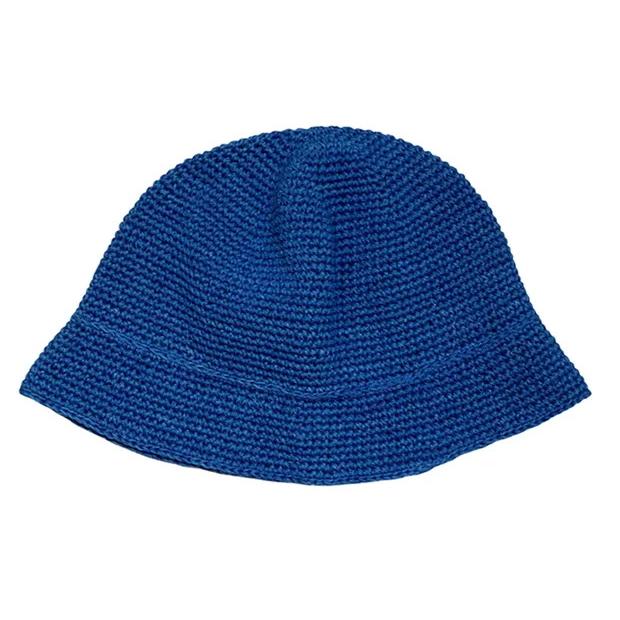 Den Souvenir ハンドメイド ヘンプ ニットハット インディゴ : RAWDRIP