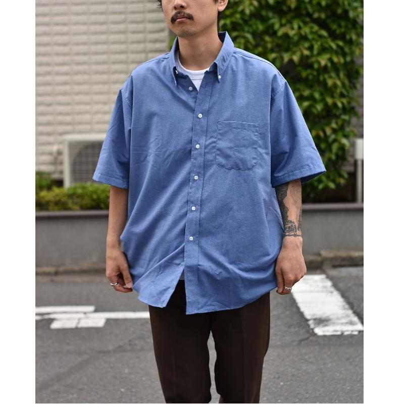 EDWARDS GARMENT イージー ケア S/S オックスフォード シャツ ライトグレー｜rawdrip｜05