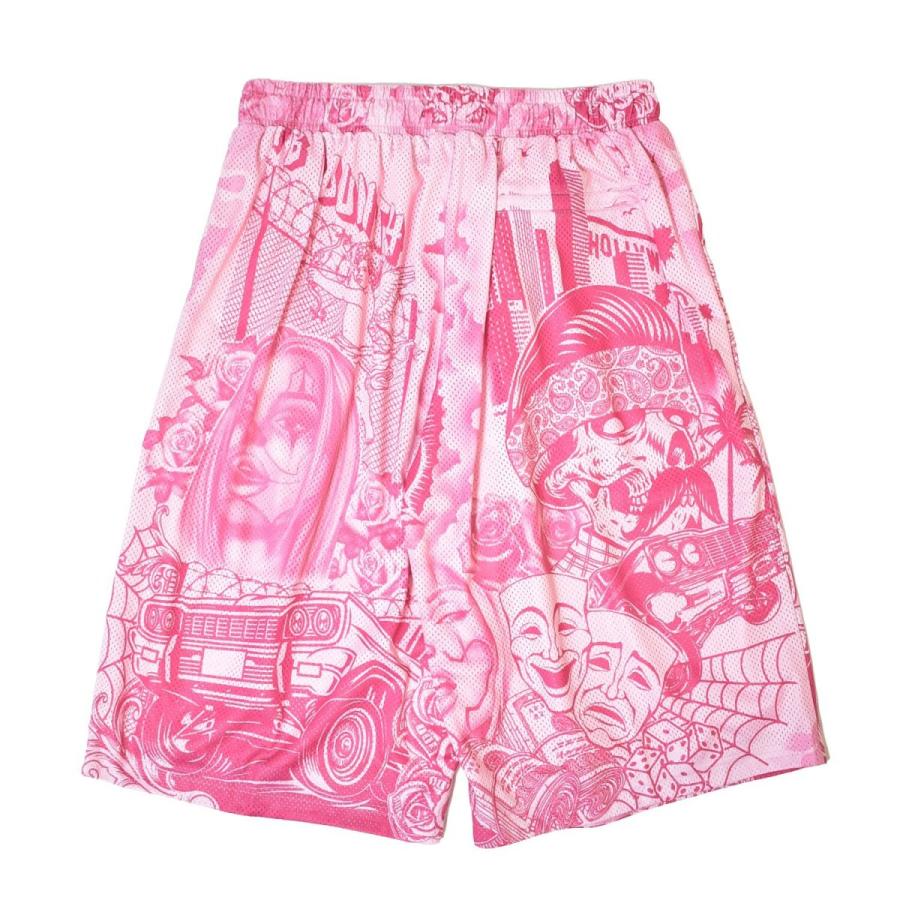 County FB 総柄 メッシュ ショートパンツ FB County Graffiti Mesh Shorts メッシュショーツ メンズ レディース