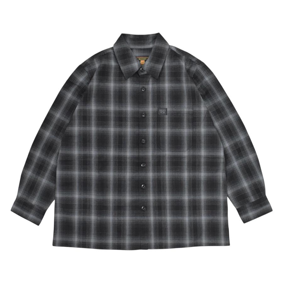 FB County ブラック シャツ XL FB County L/S Checker Flannel Shirts - Black/Black チェッカー