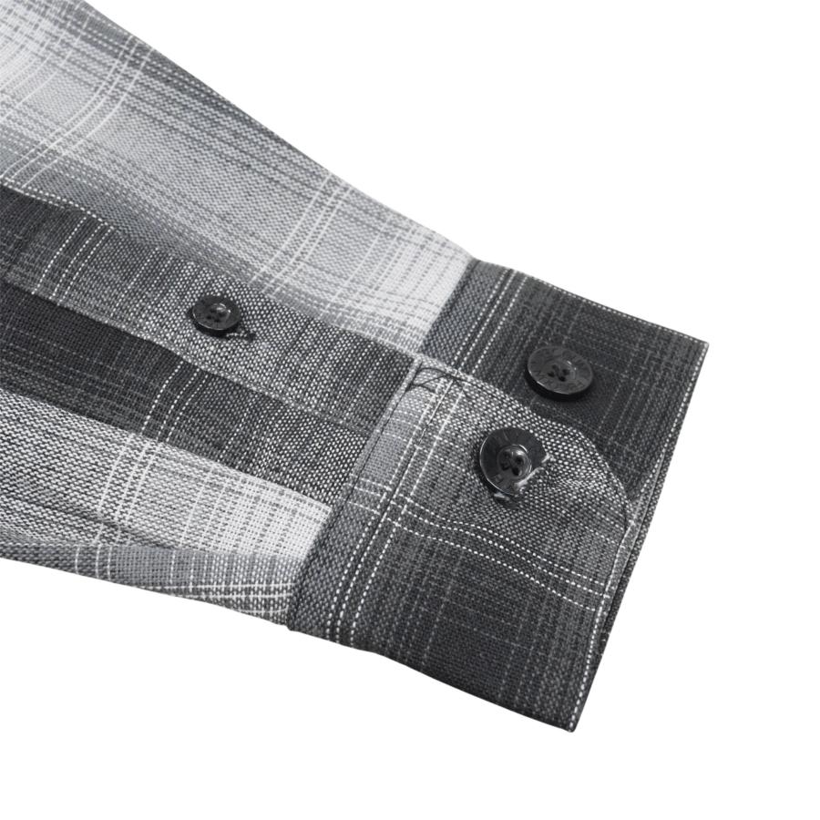 FB County L/S Checker Flannel Shirts - Black/Grey チェッカー
