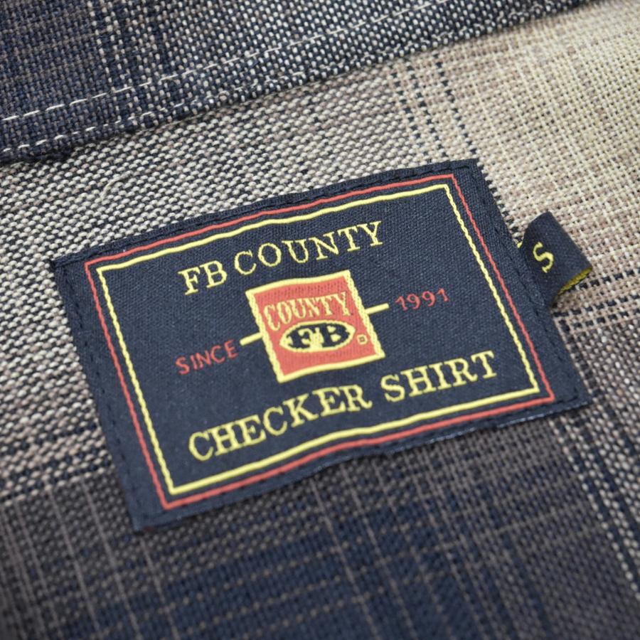 FB County L/S Checker Flannel Shirts - Black/Tan チェッカー