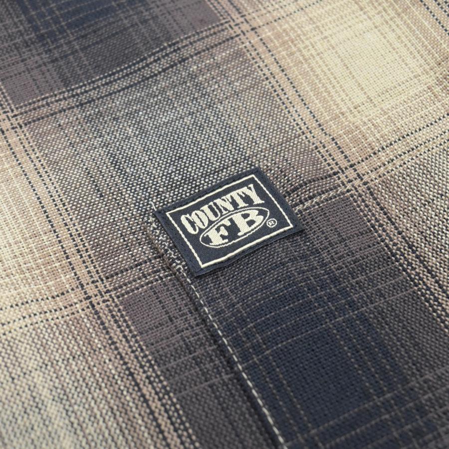 FB County L/S Checker Flannel Shirts - Black/Tan チェッカー