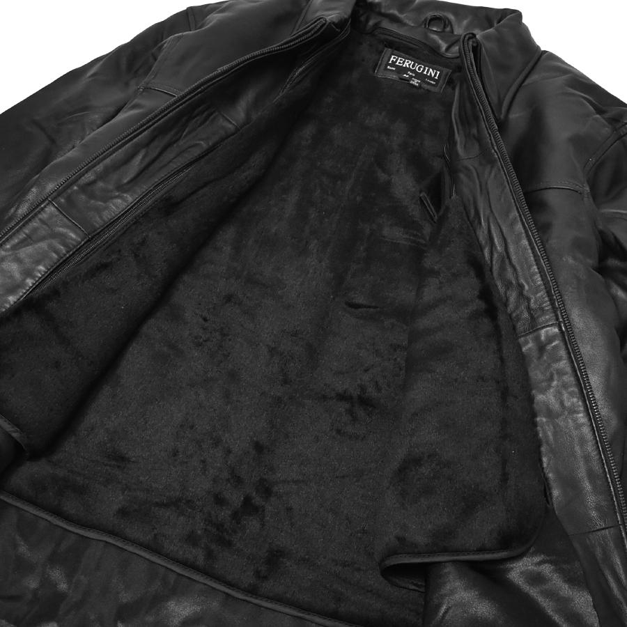 Ferugini Deadstock Leather Jacket - Black デッドストック レザー