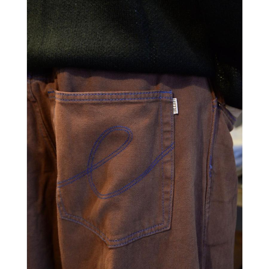 HODDLE Ranger Jean Brown/Blue Stitching  メンズ デニム ジーンズ パンツ ホドル スケートボード｜rawdrip｜07