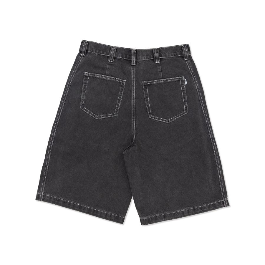 HODDLE Denim Bermuda Shorts Black ブラック バギー ワイド デニム 