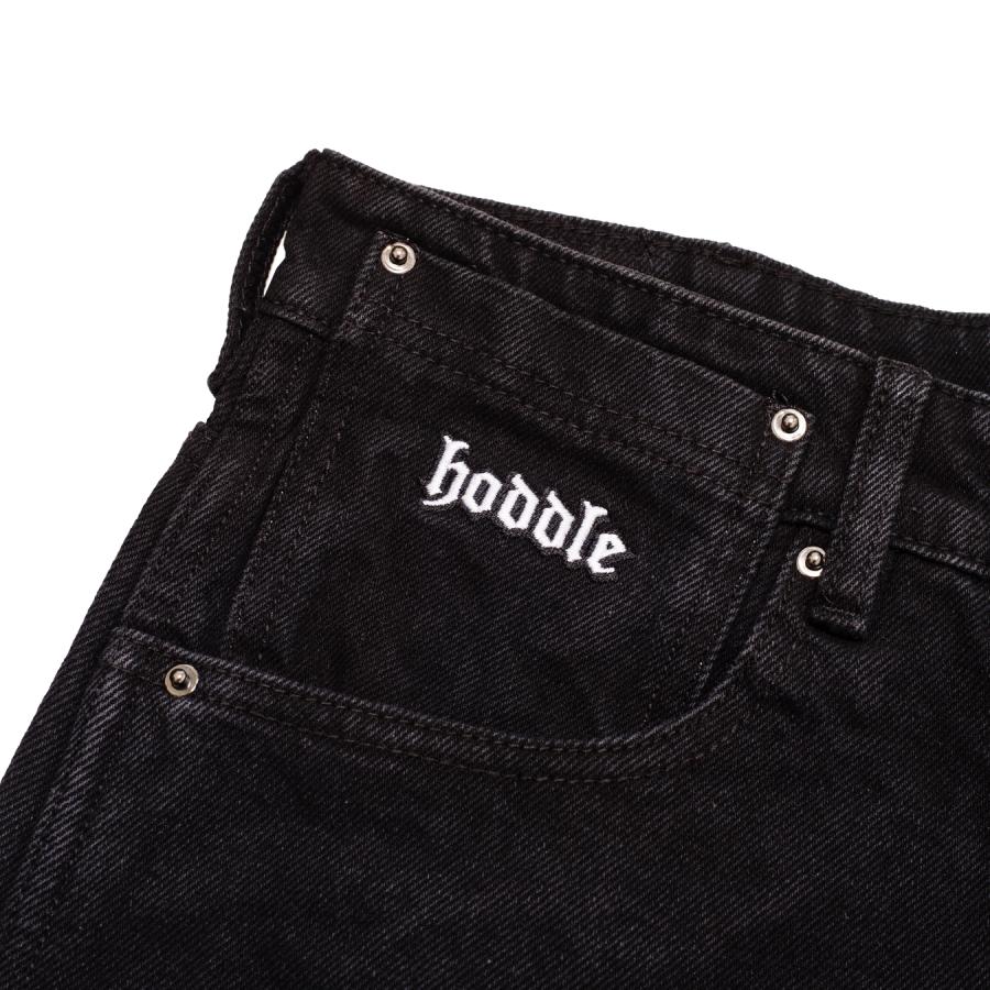 HODDLE Ranger Jeans Black R25 ブラック バギー ワイド デニム メンズ 