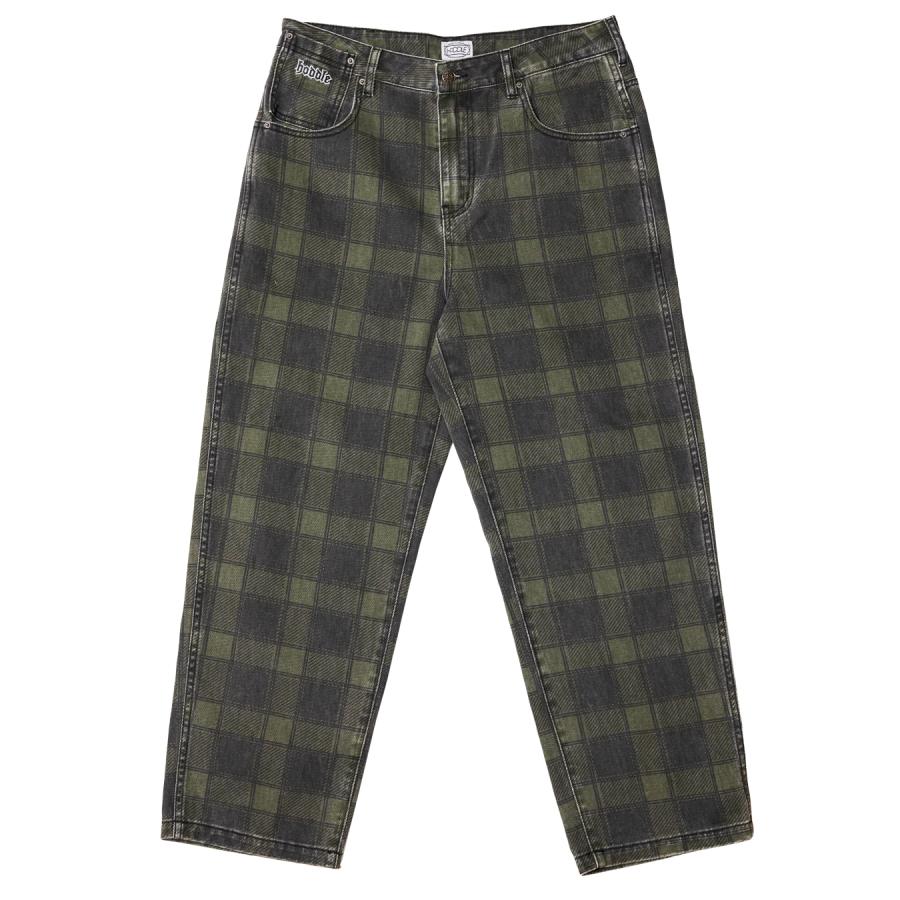 HODDLE Ranger Jeans Green Plaid グリーン チェック バギー ワイド