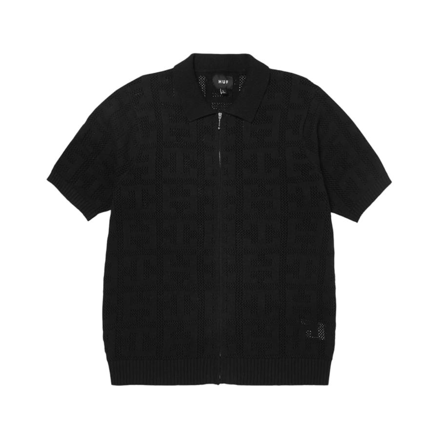 HUF ハフ 半袖 スウェットシャツ ブラック XXL HUF ハフ POP FLY DAMAGE CREW FL80076SP24 スウェットTシャツ