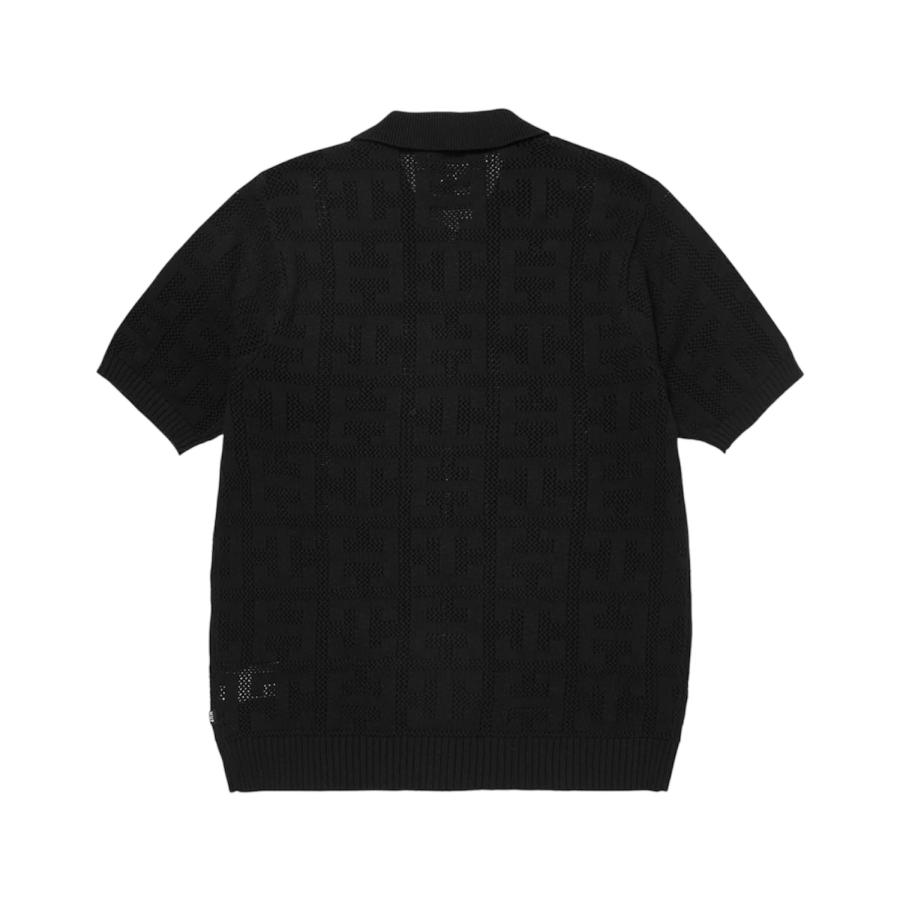 HUF MONOGRAM JACQUARD ZIP SWEATER BLACK メンズ レディース
