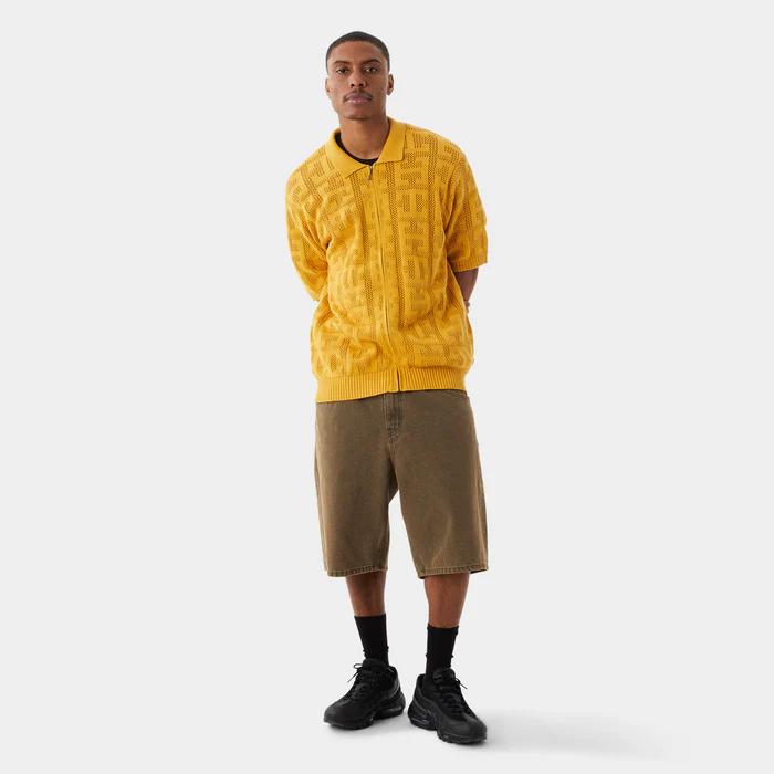 HUF [SALE]HUF モノグラム ジャガード ジップ S/S セーター