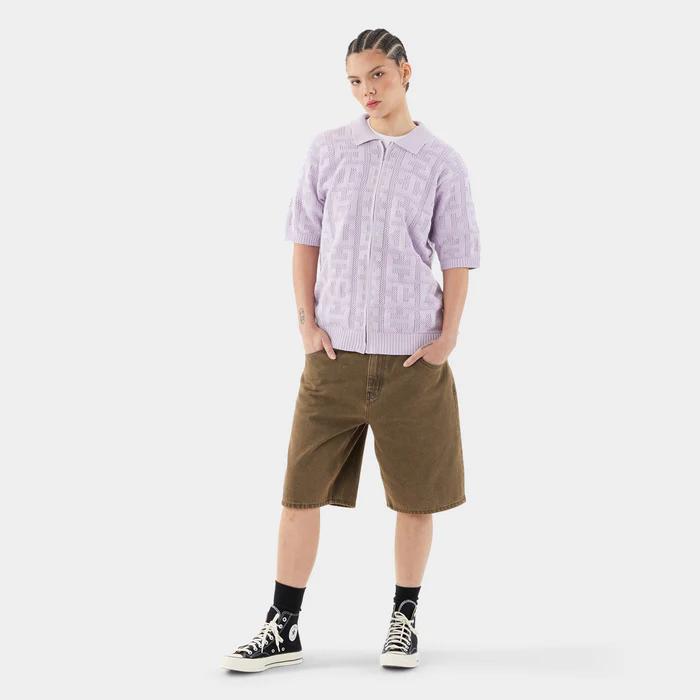 HUF [SALE]HUF モノグラム ジャガード ジップ S/S セーター