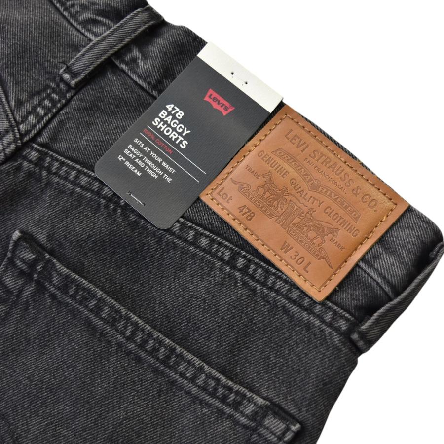Levi's（リーバイス） Levis 478 Baggy Denim Shorts - Black 0000