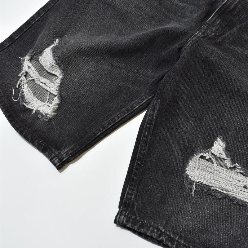 Levi's リーバイス 569 ダメージ デニム ショーツ ブラック Levi's リーバイス 569 ダメージ デニム ショーツ ブラック