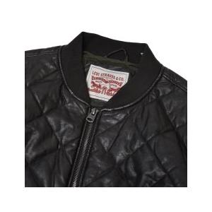 リーバイス、Levis、レザージャケット、ダークブラウン Levi's（リーバイス） Levi's Quilted Leather Jacket - Brown