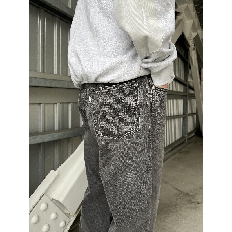 リーバイス シルバータブ ルーズフィット ジーンズ WORN IN ブラック 