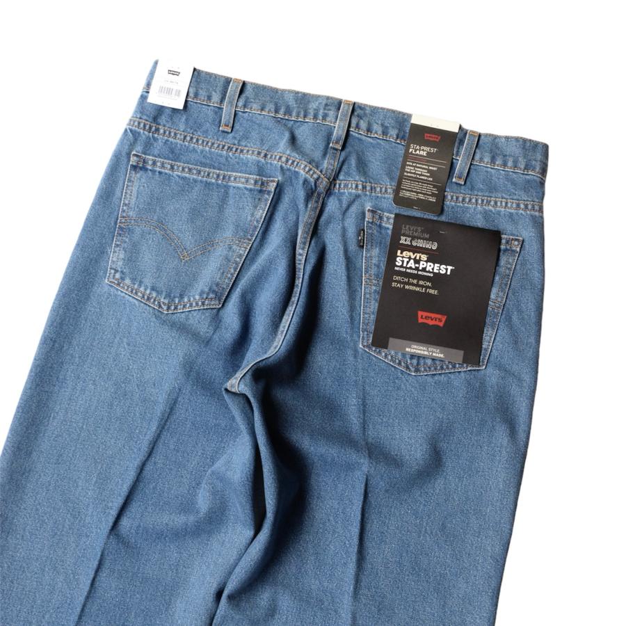 Levi's スタプレ フレア ジーンズ ミディアムインディゴ タップ Levi's スタプレ フレア ジーンズ ミディアムインディゴ タップ