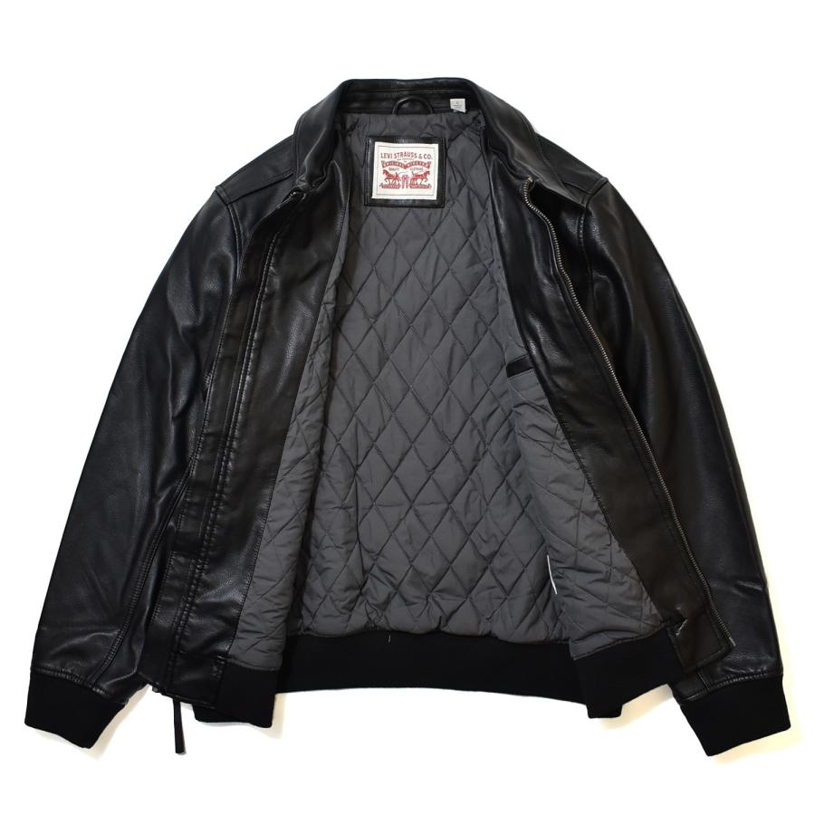 Levi's リーバイス レザー ボンバージャケット ブラック メンズ Levi's リーバイス レザー ボンバージャケット ブラック メンズ