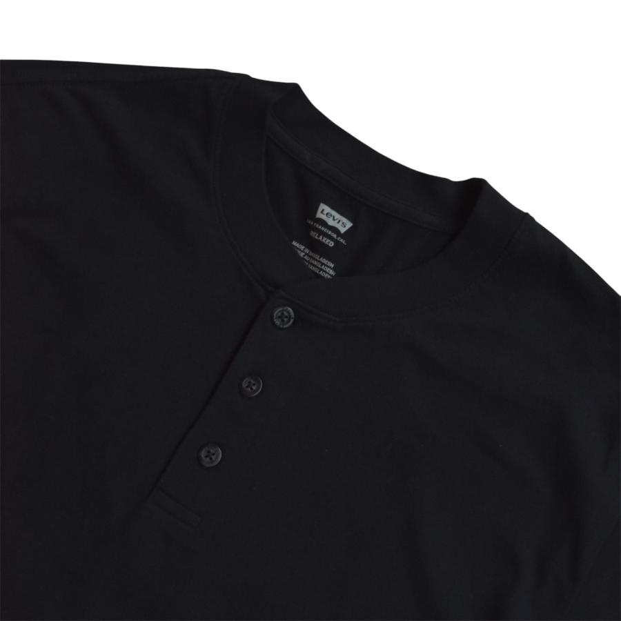 Levi's（リーバイス） LEVIS Ventura Henley Tee - Jet Black メンズ