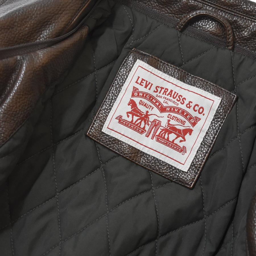 Levi's リーバイス レザー ボンバージャケット ブラウン メンズ Levi's リーバイス レザー ボンバージャケット ブラウン メンズ