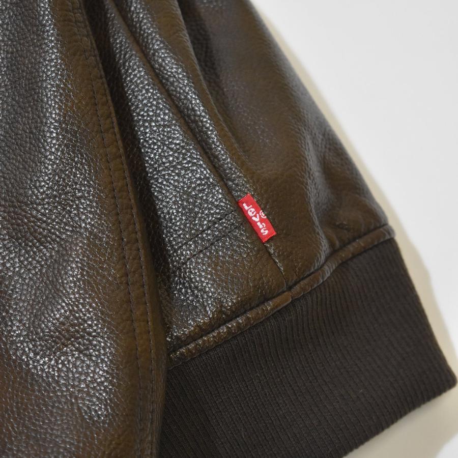 Levi's リーバイス レザー ボンバージャケット ブラウン メンズ Levi's リーバイス レザー ボンバージャケット ブラウン メンズ