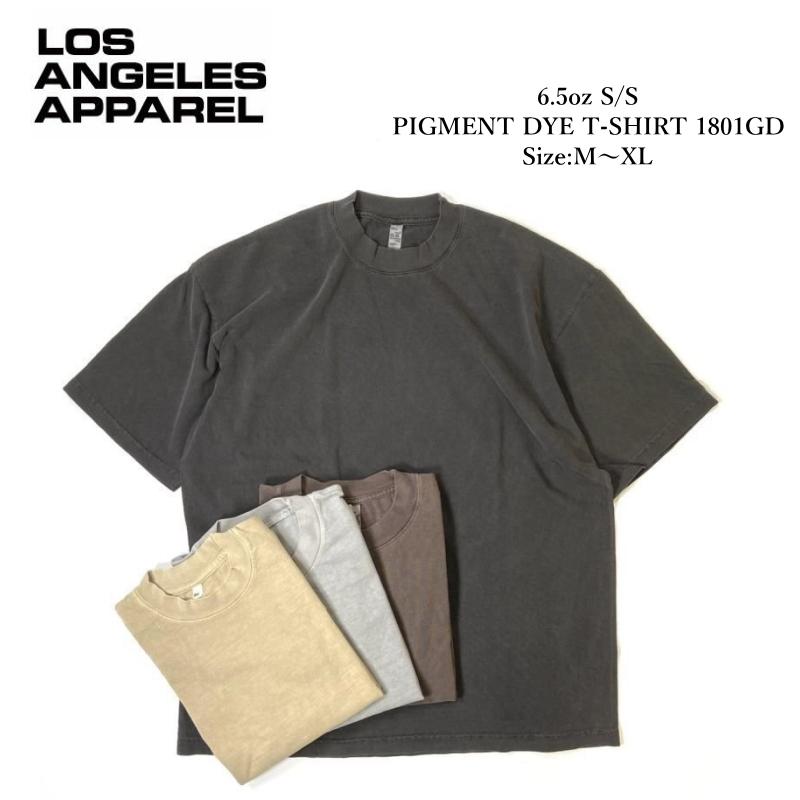 LOS ANGELES APPAREL 6.5oz ピグメントダイ Tシャツ｜rawdrip
