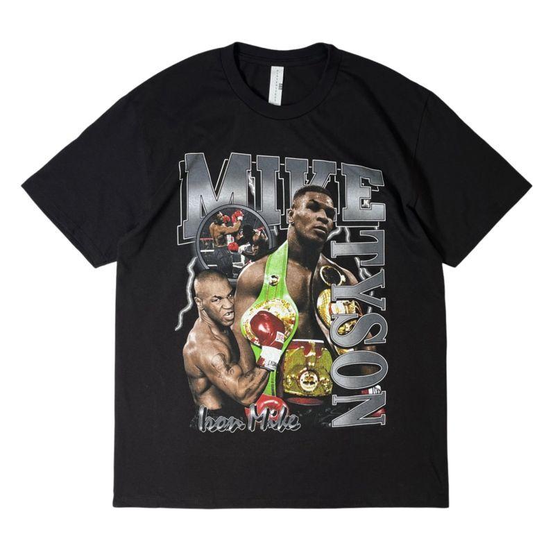 MIKE TYSON アイアン マイク ショートスリーブ Tシャツ ブラック MIKE TYSON アイアン マイク ショートスリーブ Tシャツ ブラック