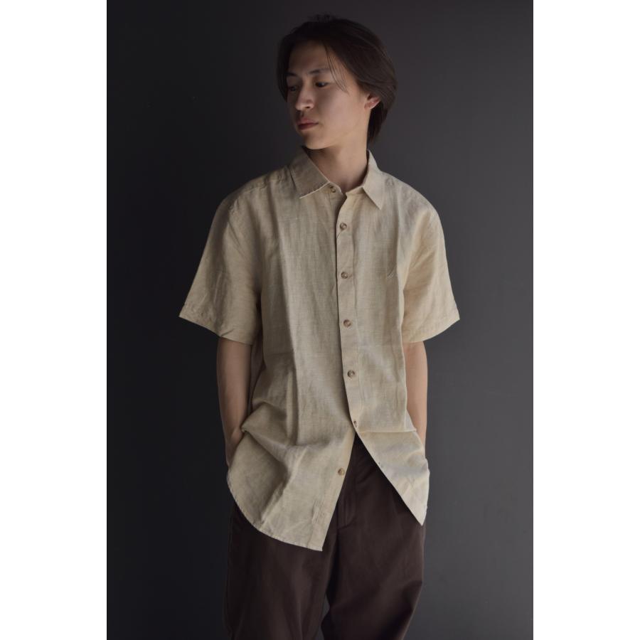 NAUTICA（ノーティカ） Nautica S/S Linen Shirts Khaki 半袖シャツ 