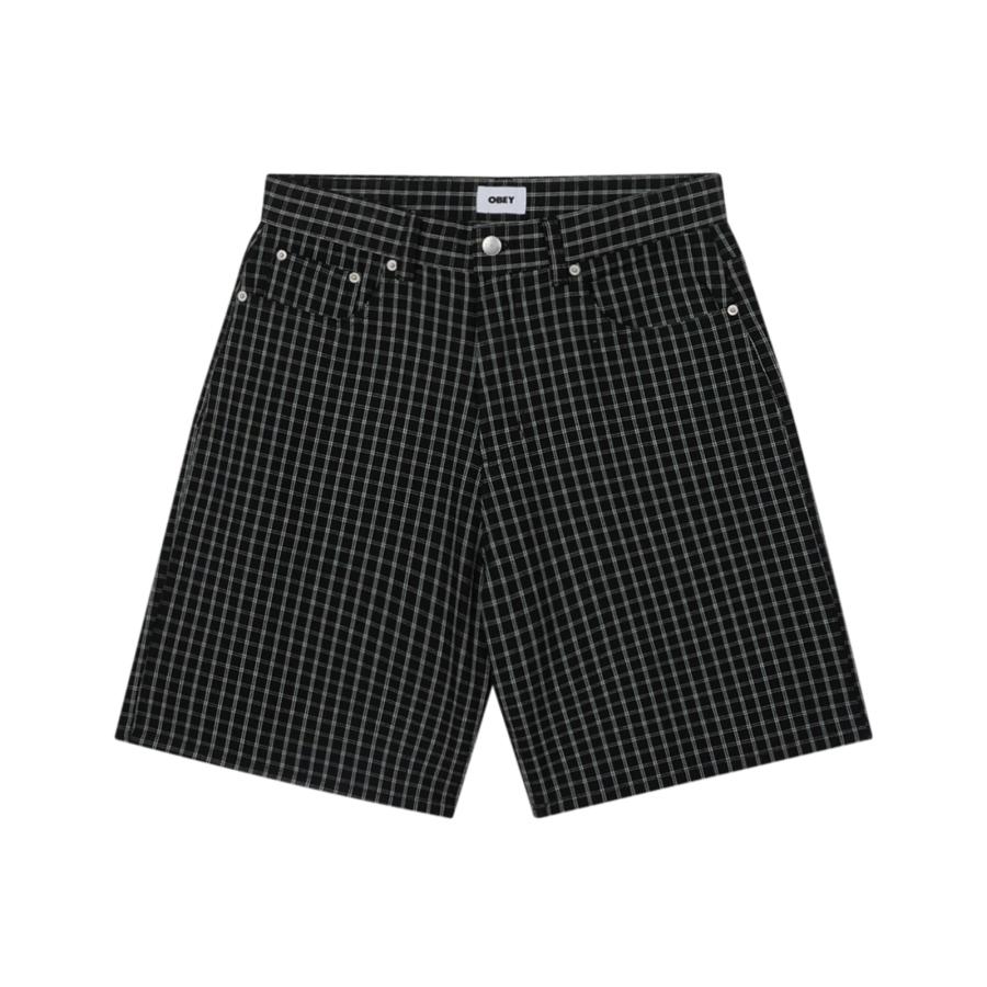 OBEY（オベイ） Baggy Denim Shorts - Black Multi メンズ レディース