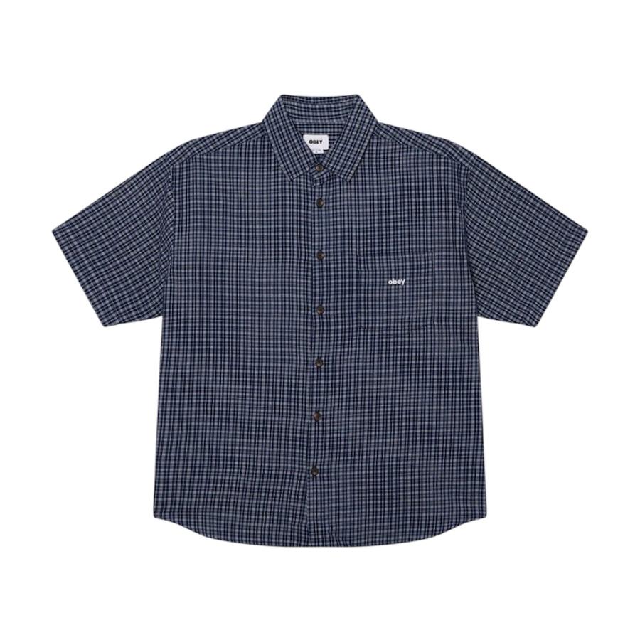 OBEY（オベイ） OBEY BIGWIG IAN SS SHIRT - ACADEMY NAVY MULTI