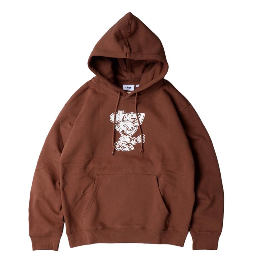 OBEY（オベイ） DEMON プルオーバー フーディー セピア メンズ 