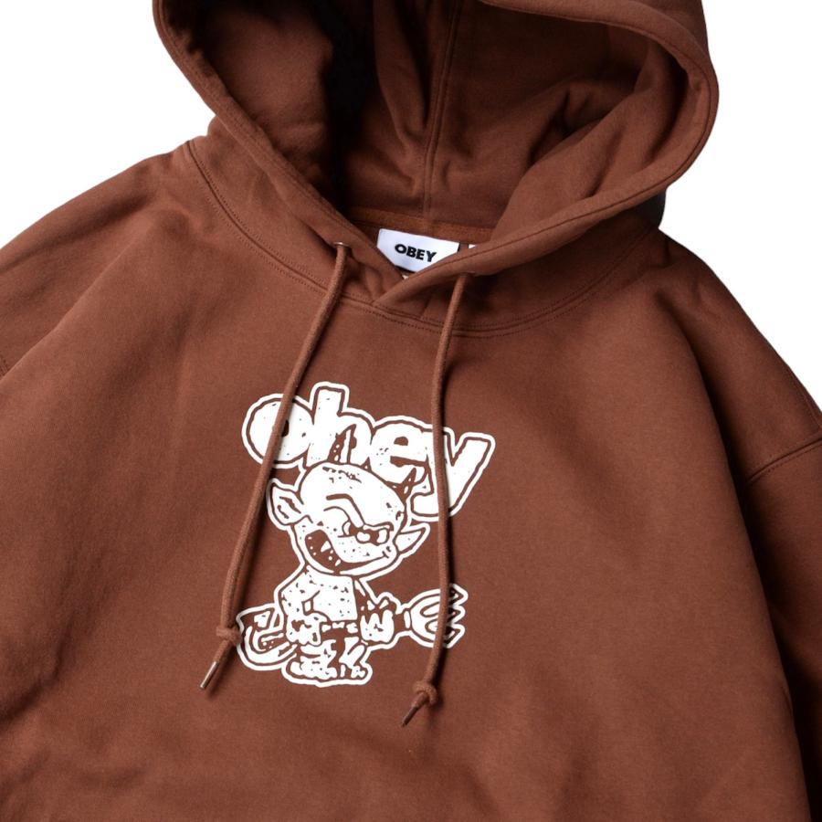OBEY（オベイ） DEMON プルオーバー フーディー セピア メンズ 