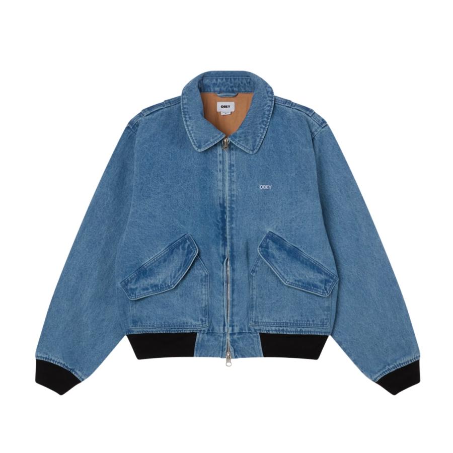 OBEY（オベイ） デニム CWU ジャケット LIGHT INDIGO メンズ