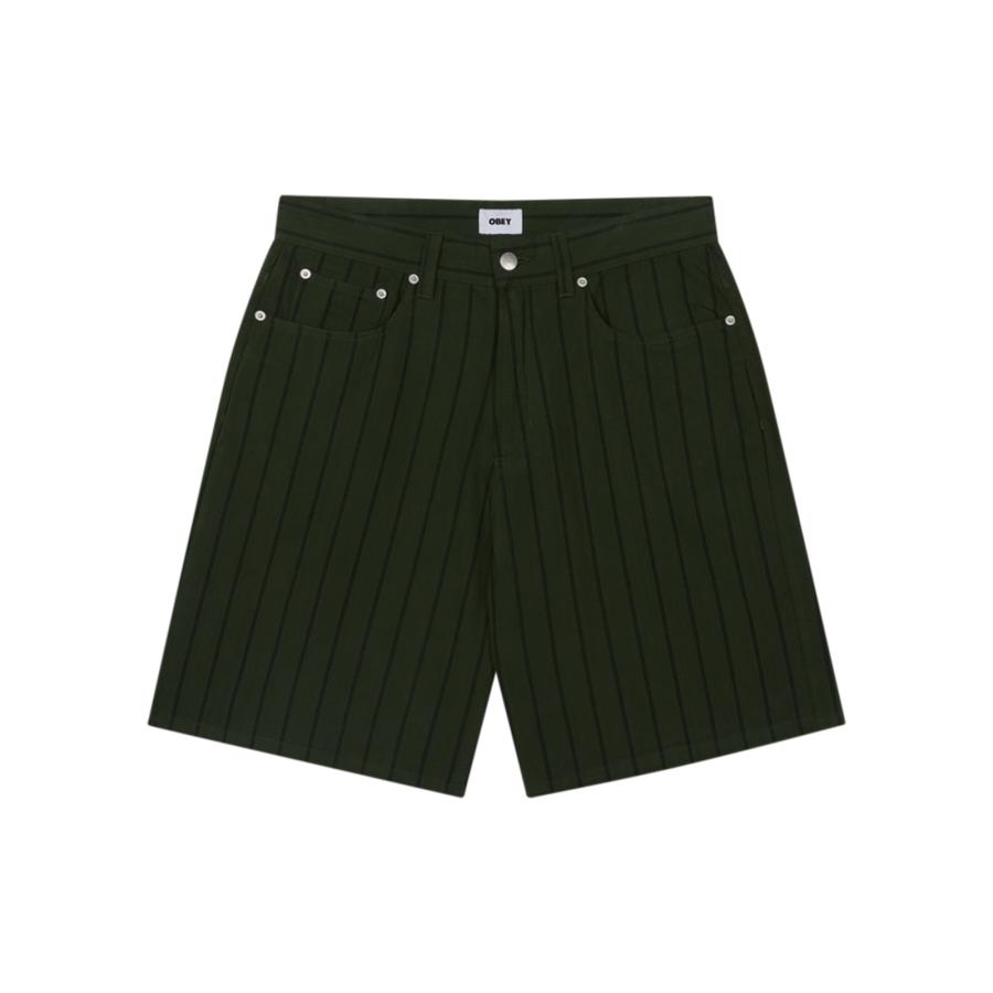 OBEY（オベイ） Stripe Baggy Denim Shorts DFB メンズ レディース