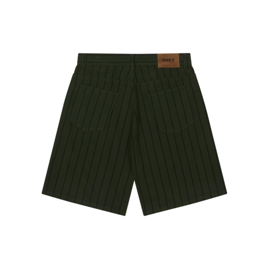 OBEY オベイ Stripe Baggy Denim Shorts DFB メンズ レディース