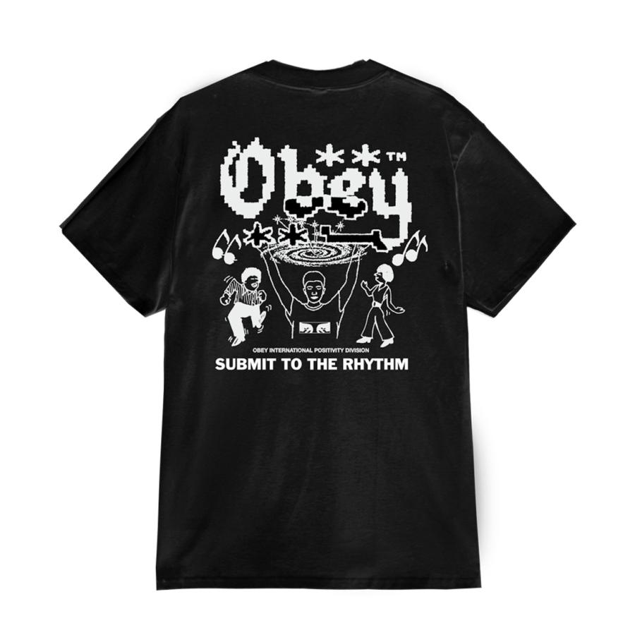OBEY（オベイ） OBEY SUBMIT TO THE RHYTHM S/S Tシャツ BLACK メンズ