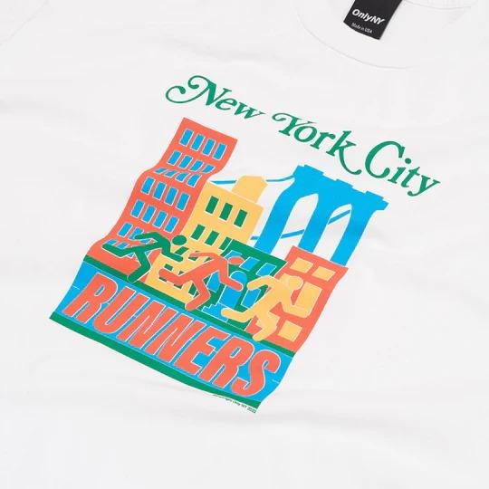 オンリー ニューヨーク NYC ランナーズ Tシャツ ホワイト｜rawdrip｜02