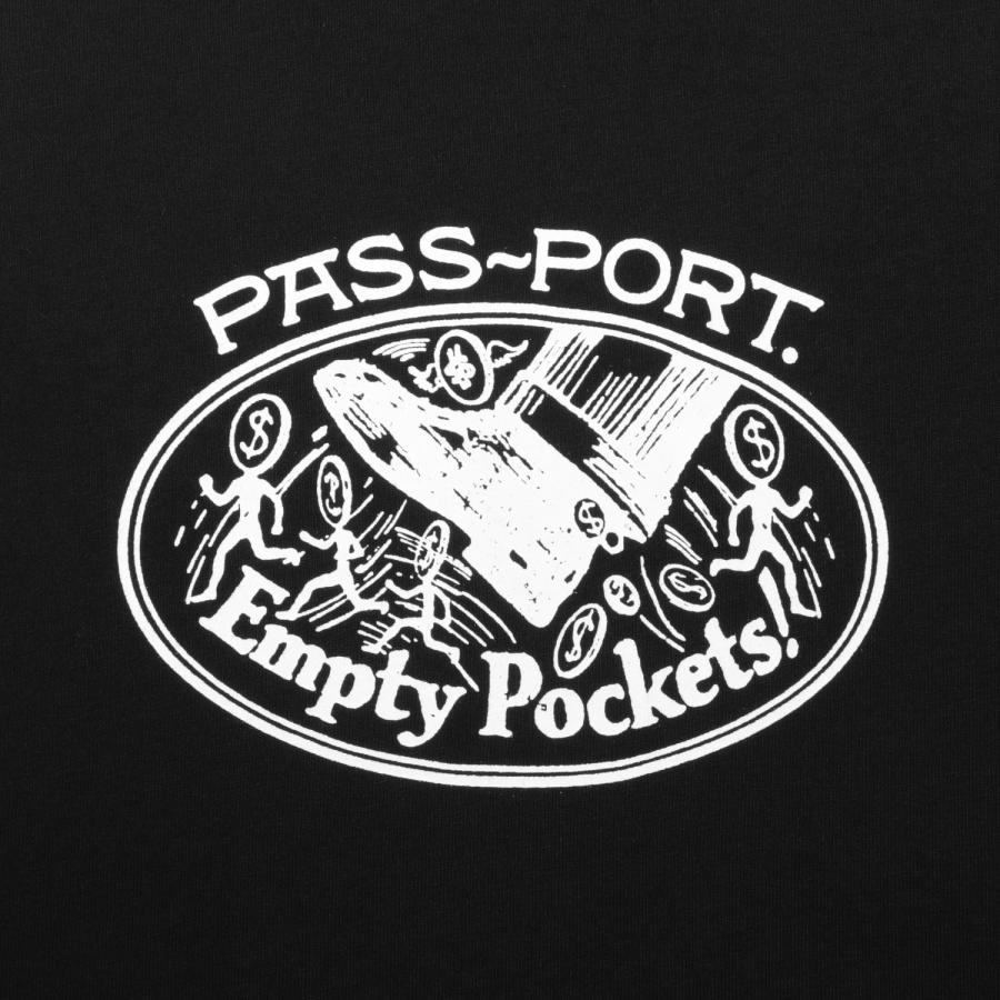 PASS~PORT エンプティ ポケット Tシャツ ブラック メンズ 半袖Tシャツ